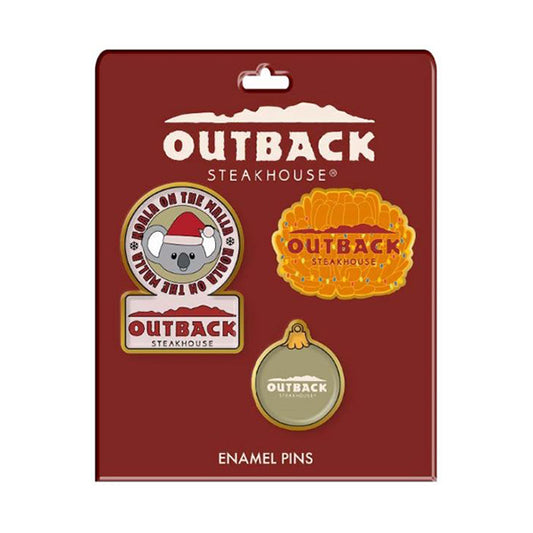 Outback Steakhouse Enamel Pin 3 Pack: Koala, Bloomin Onion and Ornament