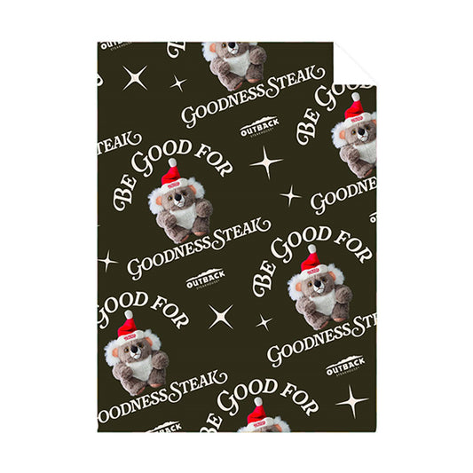 Outback Steakhouse Be Good for Goodness Steak Koala Wrapping Paper Sheets (5 pack)